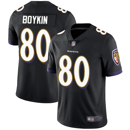 Baltimore Ravens Limited Black Men Miles Boykin Alternate Jersey NFL Football #80 Vapor Untouchable->women nfl jersey->Women Jersey